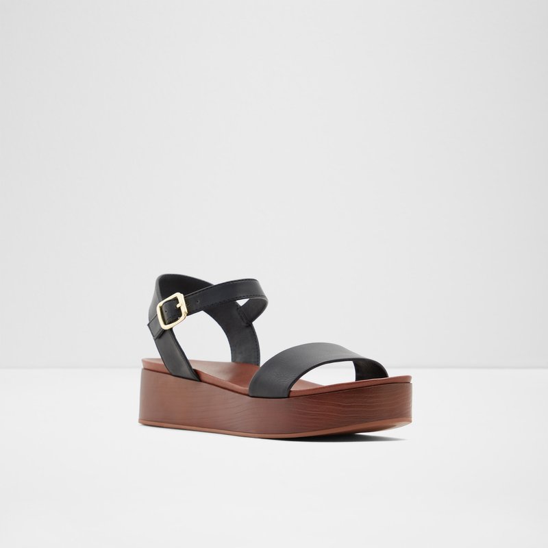 Aldo Cobbswell Sandali con Plateau Donna Nere | EFBQARK-15