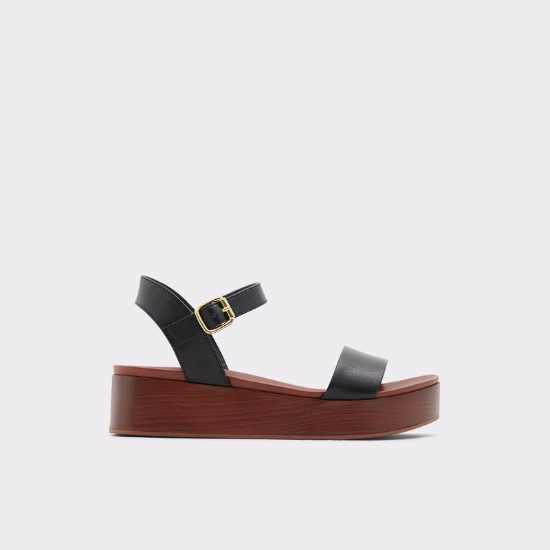 Aldo Cobbswell Sandali con Plateau Donna Nere | EFBQARK-15